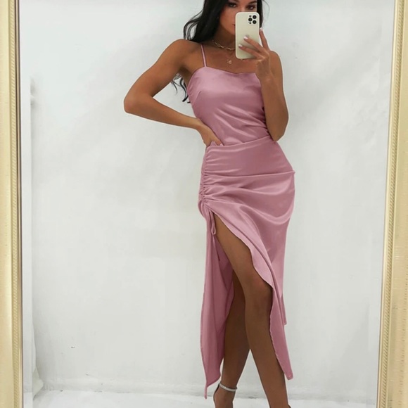 Light Pink Satin Dress - Picture 1 of 1